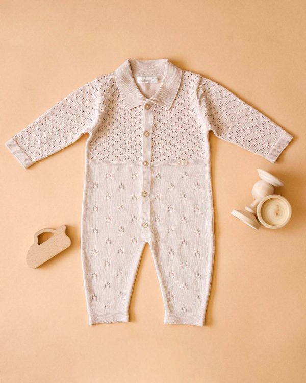 Knitted Elegance Baby Romper