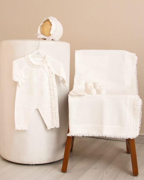 Elegant Knit Baby Coming Home Set