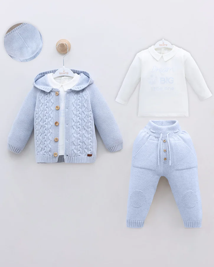 Blue Cable Dreamer Knit Set